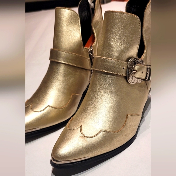 New Cartel Women's Gold leather western style bootie shoe size 7 - Picture 10 of 10